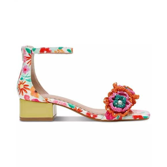 Betsey Johnson Women's Sz 9 Brandee Colorful Macrame Beads Embellished Sandals - Picture 4 of 16